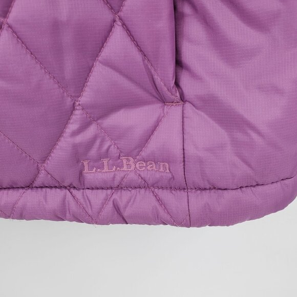 L.L. Bean Purple Quilted Zip Up Farm Chore Prep Sleeveless Winter Vest Medium - Picture 11 of 12